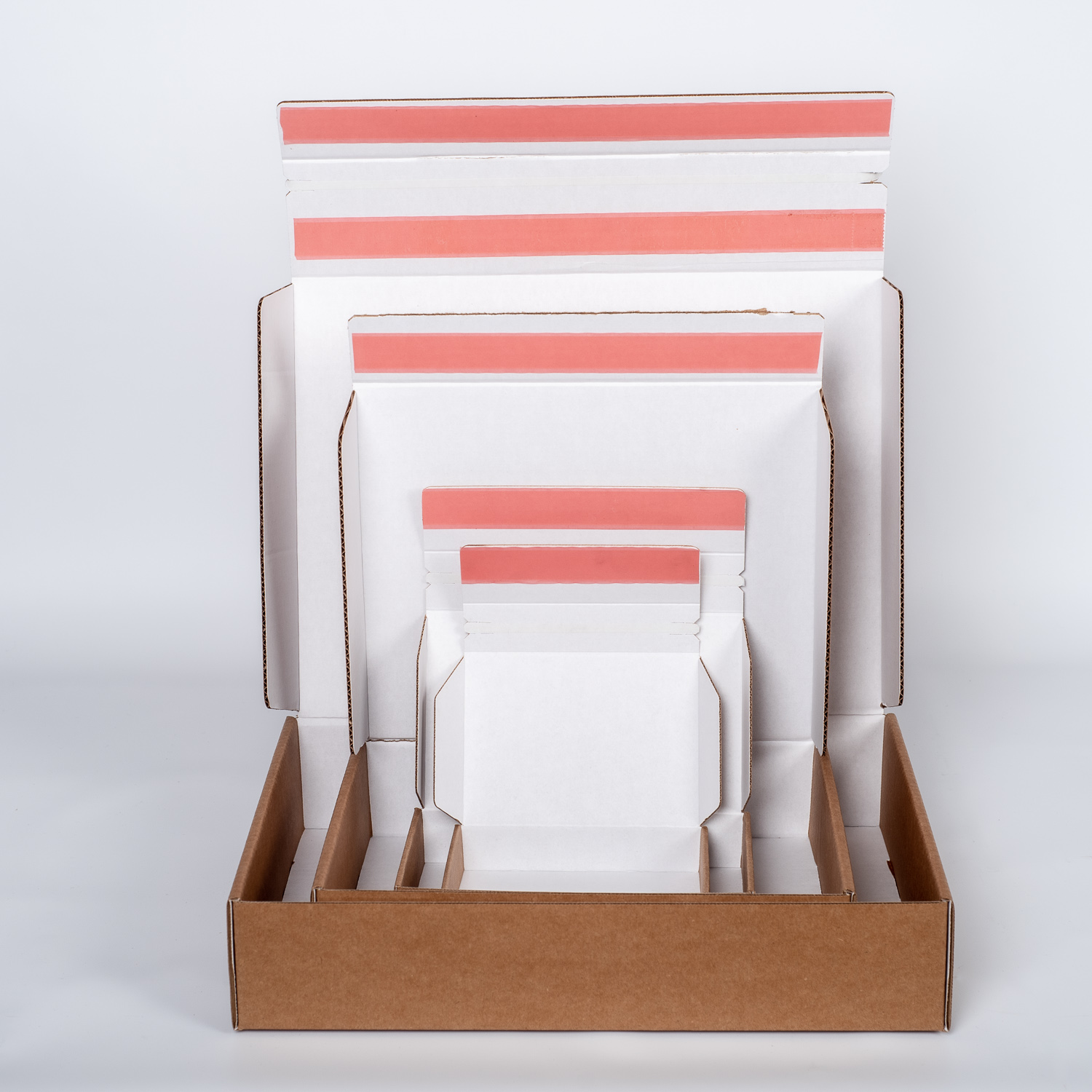 DTC mailers with peel and seal adhesive strips